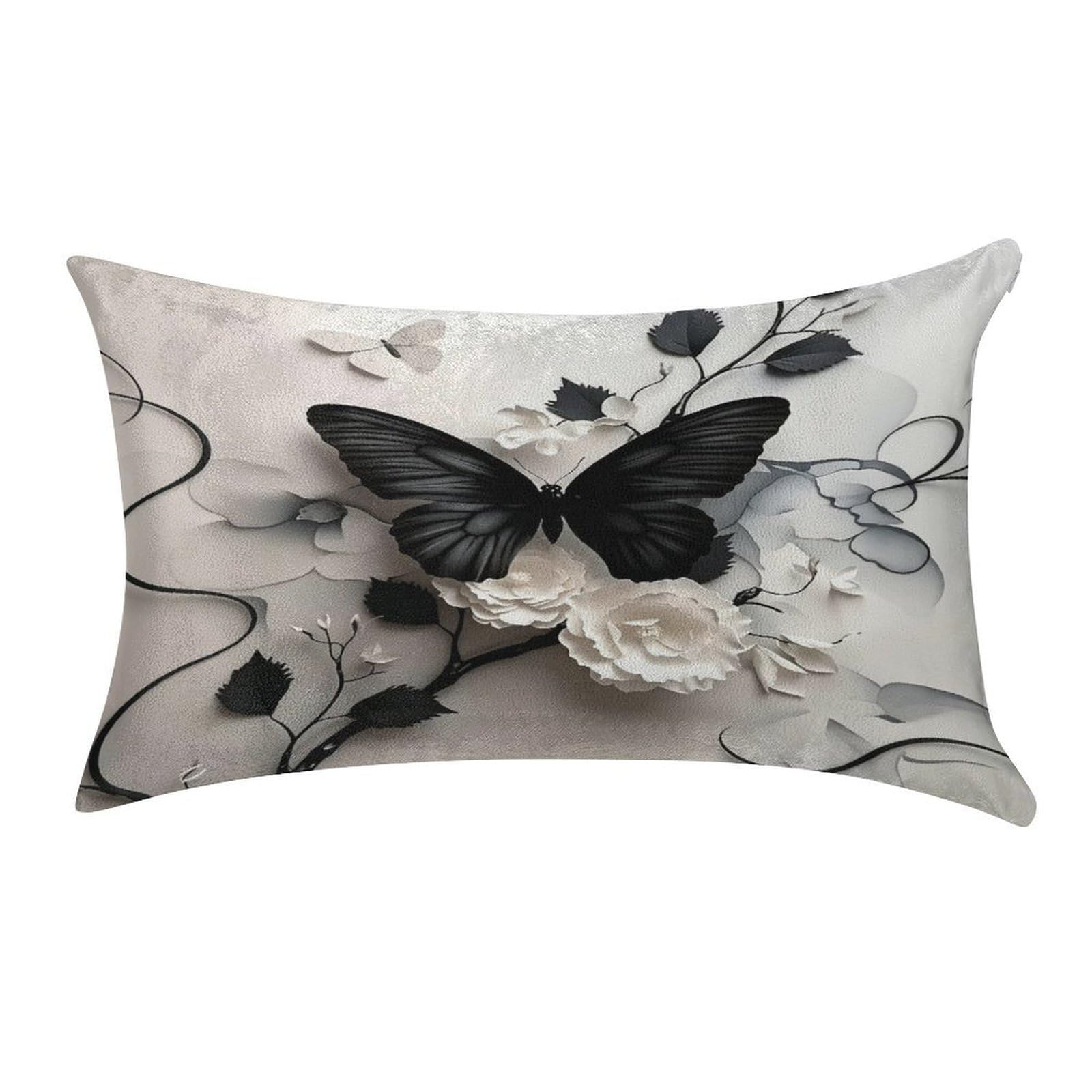 Fekiloot Style Butterfly Flower Pillow Covers Home Decor Pillow Cases
