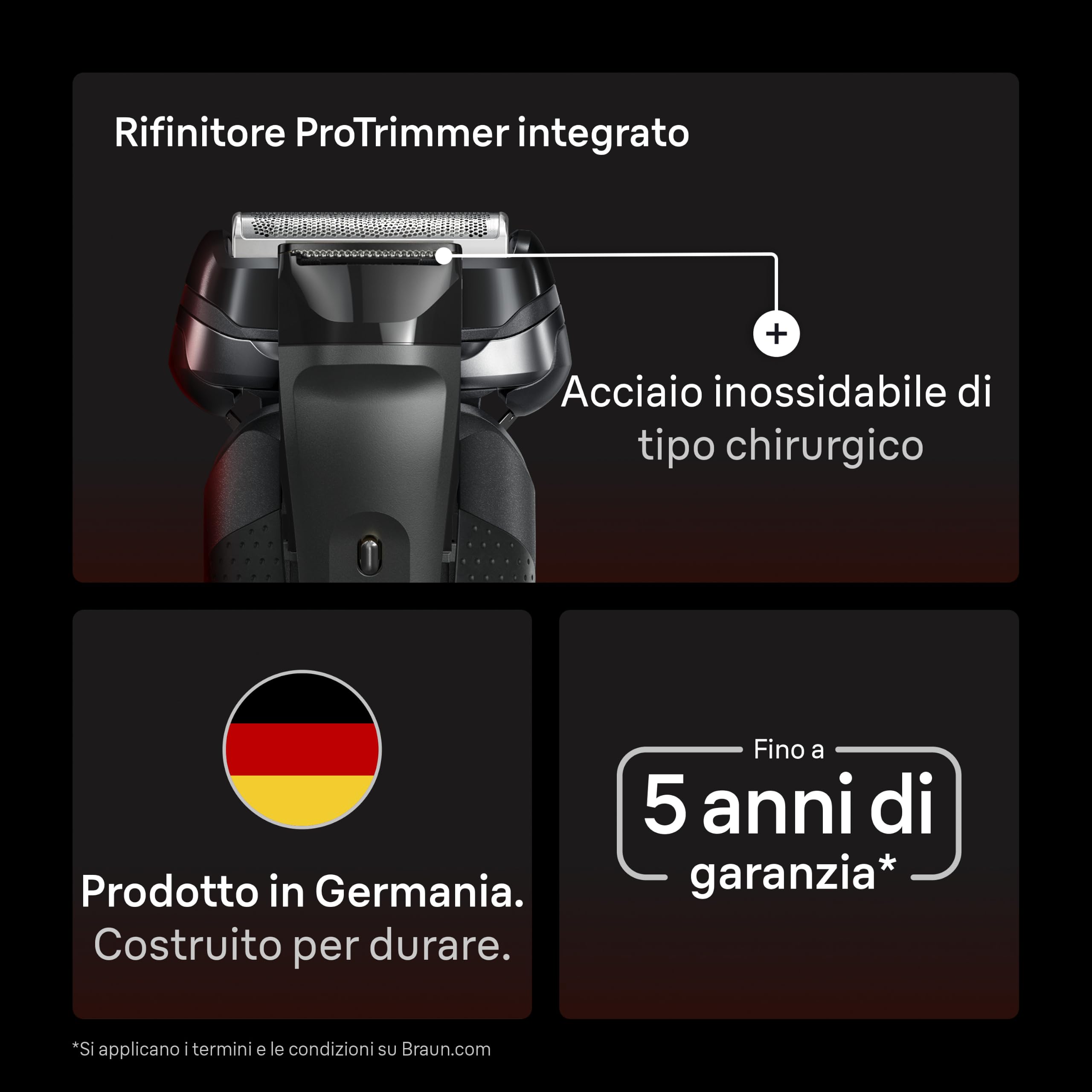 Braun Serie 9 Sport Rasoio Elettrico Barba, Custodia,Smartcare 9150cce Nero | Regolabarba Uomo Impermeabile, Ricaricabile, Testina 4+1 e Rifinitore, Stazione SmartCare, per Qualsiasi Densità di Barba