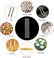 Vista 4 de Bolsas largas de celofán autoadhesivas de 2 x 8 pulgadas, 500 bolsas de polietileno OPP autoadhesivas de 2 mil para barras de pretzel, bolígrafo