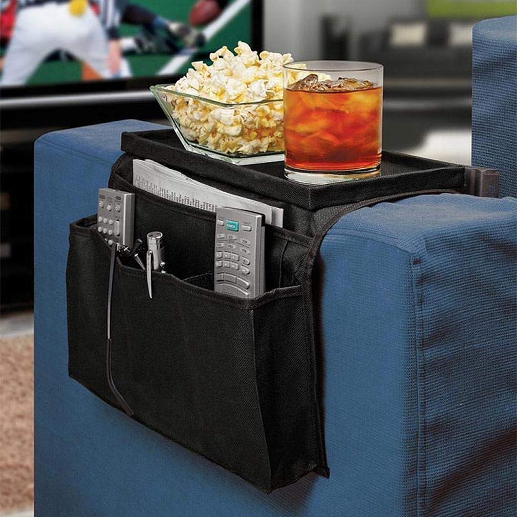 Bolsa de almacenaje de Fieltro con Bolsillos Junto Organizador de reposabrazos for sofá, Funda for Mando a Distancia, Funda for TV y sofá