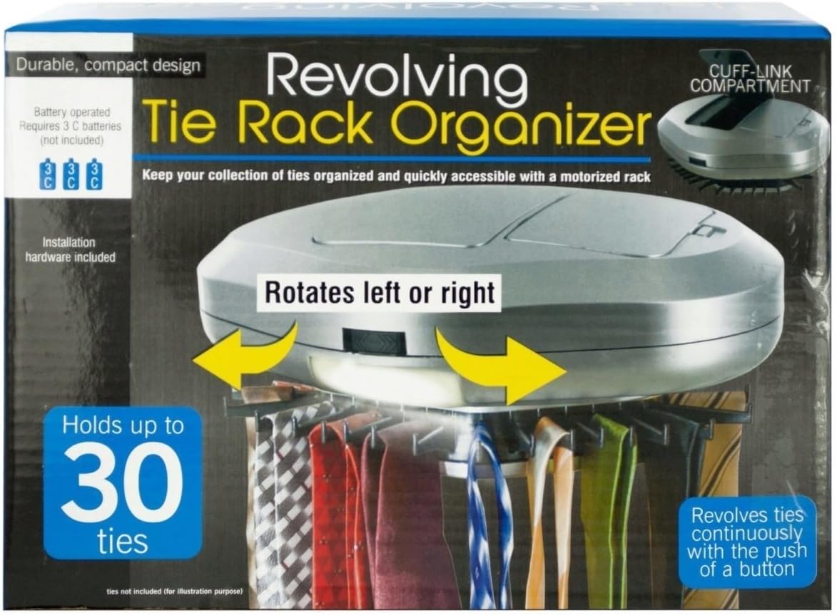 Revolving Tie Rack Organizer