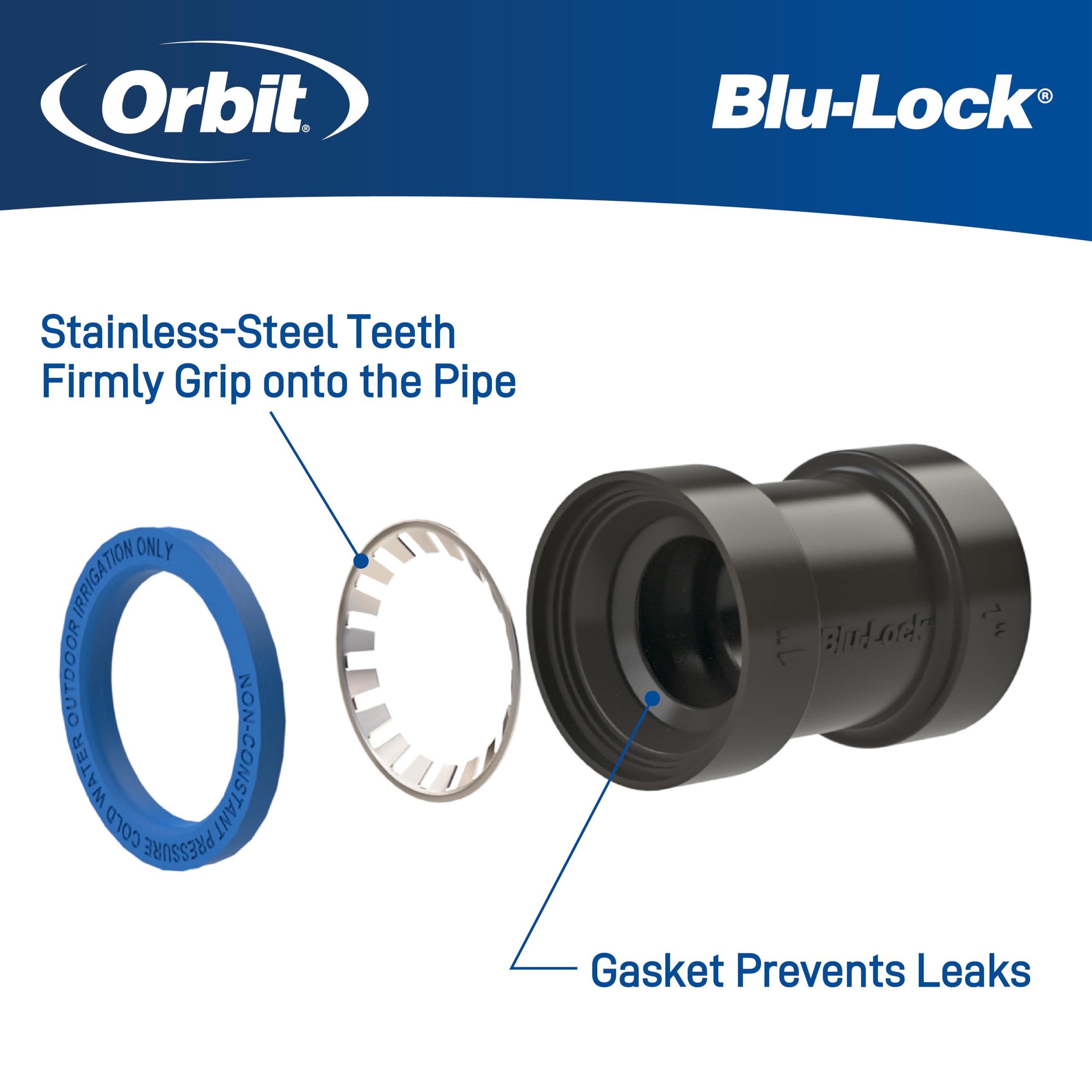 Orbit 31375H - Codo reductor Blu-Lock de 3/4" x FPT de 1/2"
