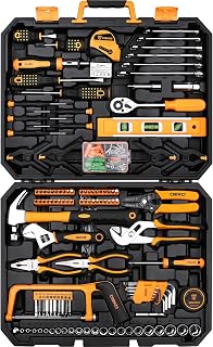 DEKO 228 Piece Socket Wrench Auto Repair Tool Combination Package Mixed Tool Set Hand Tool Kit with Plastic Toolbox Storage Case