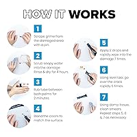 Vista 4 de MagicEzy Tile RepairEzy (Beige) - Kit de reparación de porcelana - Relleno resistente para reparación de astillas en azulejos, reparación