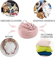 Vista 4 de LPMOERA Funda de Silla Puf de Almacenamiento de Animales de Peluche (Sin Relleno) Para Niños y Adultos. Camas Perezosas para Mascotas Perros/Gatos.