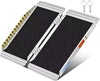 Ruedamann 3FT Folding Aluminum Wheelchair Ramp - Non-Slip Portable Handicap Ramp for Home Steps, Stairs, Doorways, Scooters, Pets (600 lbs Capacity)