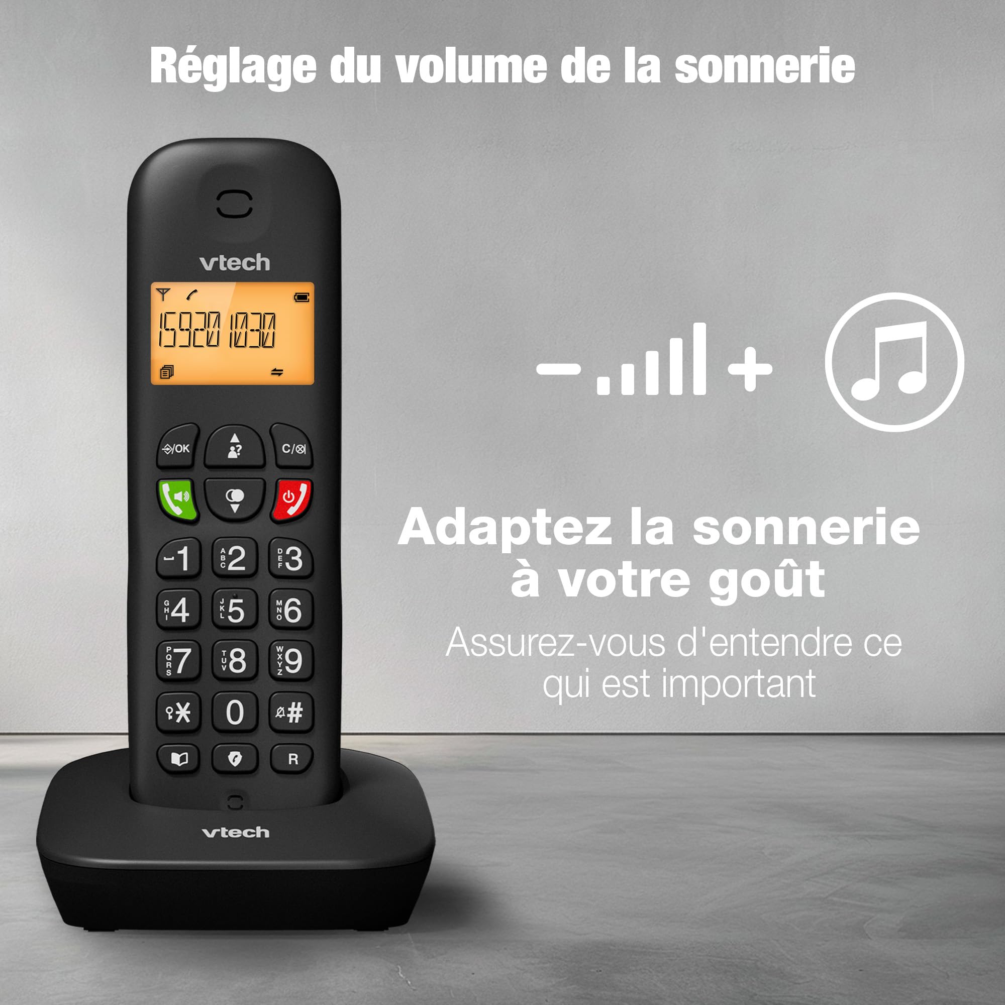 VTech CS901 Téléphone sans Fil DECT 2 combinés, Blocage d’appels, Identification, Haut-Parleur