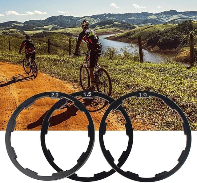 Elprico Hub Spacer Durable 1mm+1.5mm+2mm Washer Spacer, Strong Bike Washer, for Adjusting Bike Bottom Bracket Flywheel Road Bike Mountain Bike