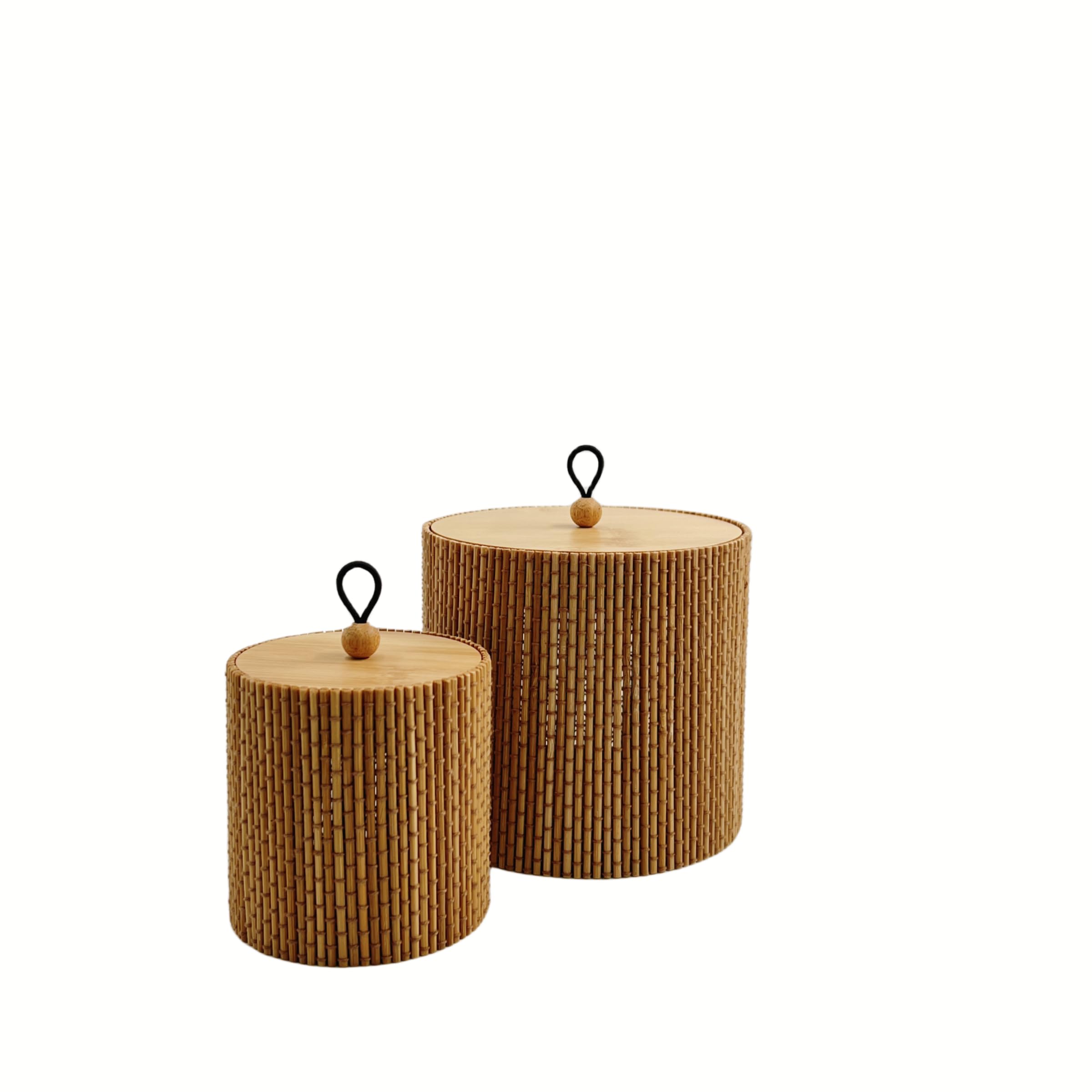 Gekkoli 2er-Set Aufbewahrungsboxen/-krbe mit Deckel aus Bambus, Umania  DynaVigor braun (rund (?8xH8.2 / ?12x11.2 cm)), : Amazon.de: Kche,  Haushalt & Wohnen