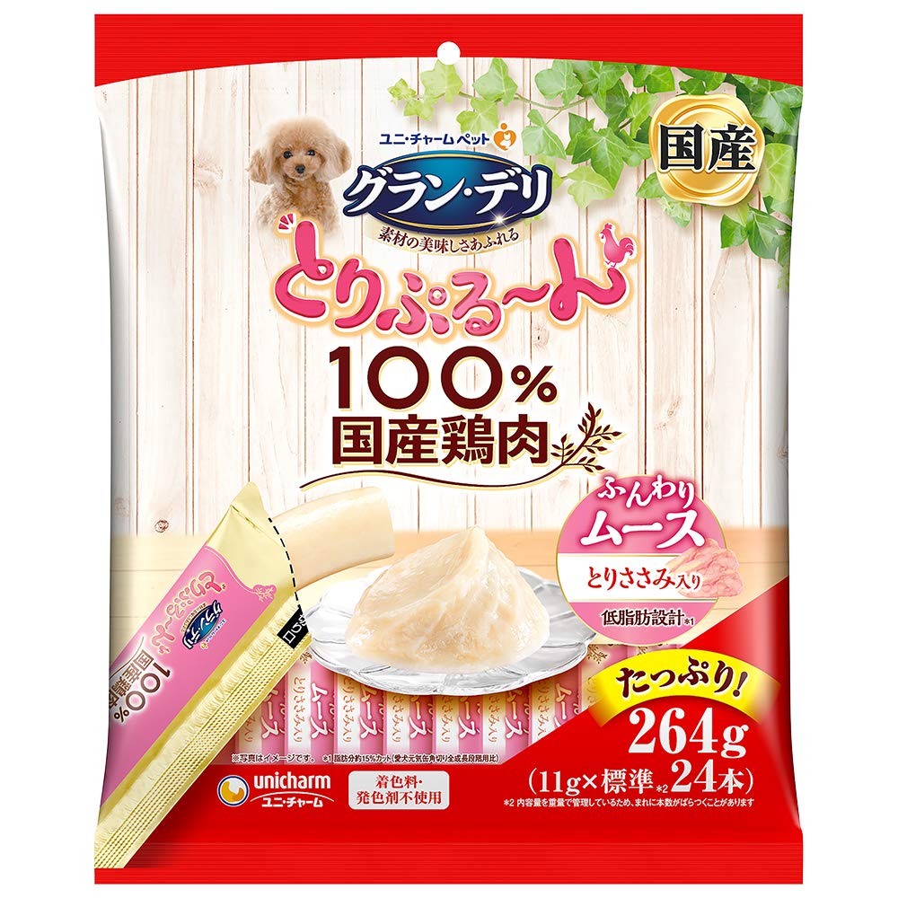 グラン・デリ ドッグフード とりぷる~ん ムース とりささみ 11g×24本 2…