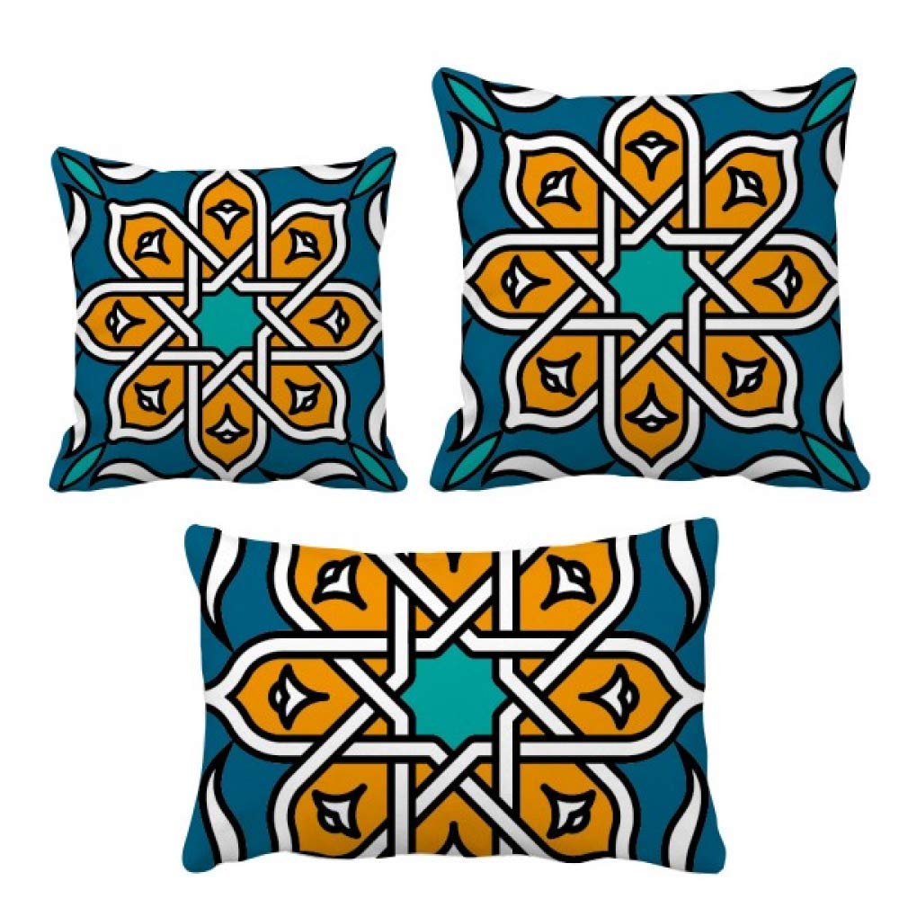 Coussin style marocain aux motifs de fleurs avec insert inclus pour décoration de canapé