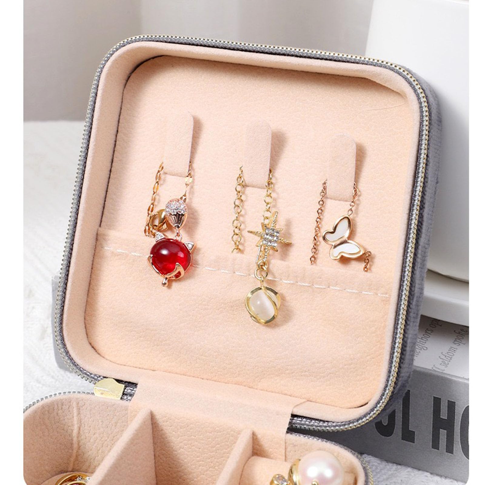 Amazon｜ジュエリーボックス 携帯用 おしゃれ アクセサリー 収納