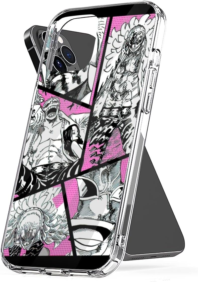 Phone Case Compatible with iPhone Samsung Galaxy Doflamingo Pro Max Panel 7 6 8 X Xr 11 12 Se 2020 S10 S20 S21 13 Waterproof Scratch Accessories, Transparent