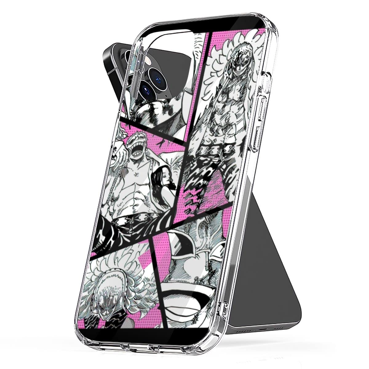 Phone Case Compatible with iPhone Samsung Galaxy Doflamingo Pro Max Panel 7 6 8 X Xr 11 12 Se 2020 S10 S20 S21 13 Waterproof Scratch Accessories, Transparent