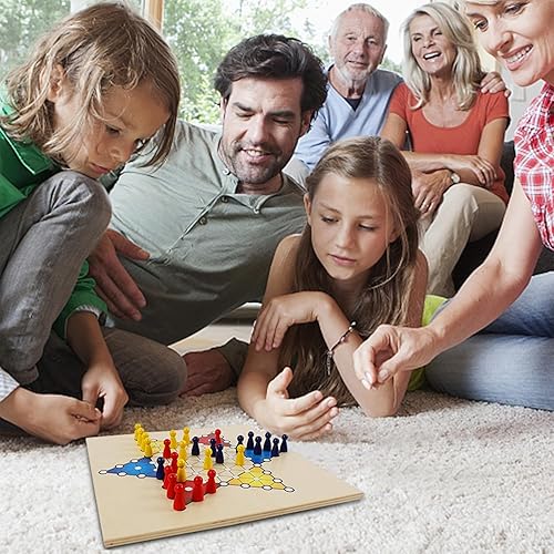 Miniatura 7 de Juegoal Juego de mesa de madera 7 en 1 para niños y adultos, juego de mesa clásico de viaje portátil (ajedrez, damas, damas chinas, backgammon,