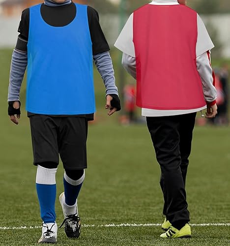 Miniatura 5 de Soccer Pennies Youth, chalecos de práctica de equipo para deportes, camiseta de práctica de fútbol para niños, adolescentes y adultos, juego de 12