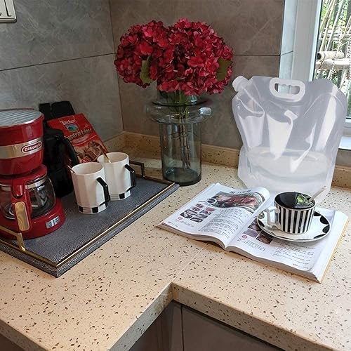 Miniatura 5 de Soddeph Bolsa plegable de plástico transparente de grado alimenticio, libre de BPA, para deportes, campamento, equitación, montañero, congelable,