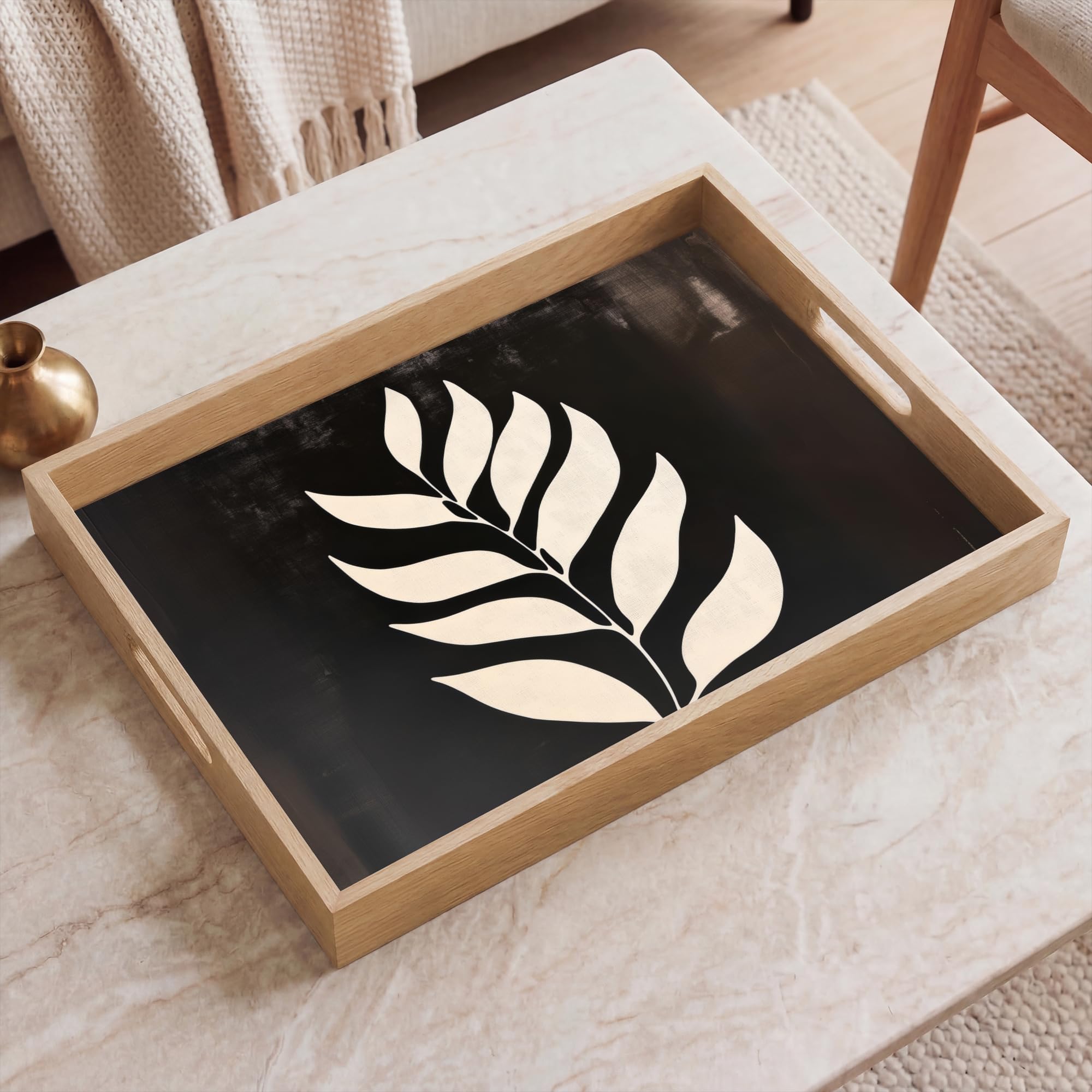 Plateau Bois Plateaux Service Decoratif Table Dejeuner Résistant