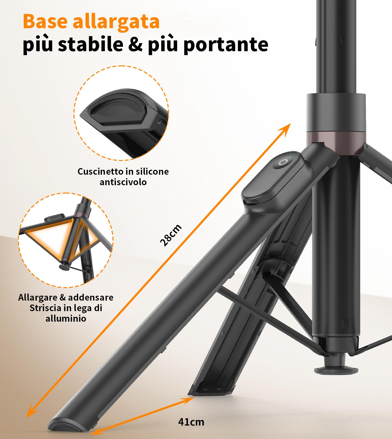 TONEOF 168cm Automatica Treppiede Bastone Selfie, Treppiedi Cellulare con Telecomando Magnetico Ricaricabile, Supporto Cellulare Girevole 360°, Treppiede Smartphone per iPhone/Android-Nero