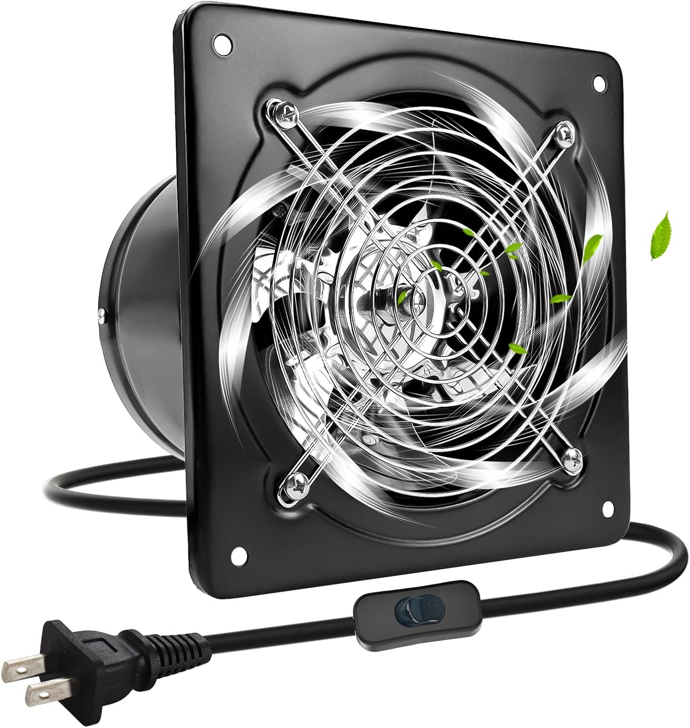 10 Inch Kitchen Exhaust Fan with Switch, 988CFM Stainless Steel