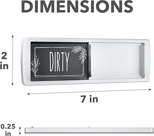 Miniatura 18 de Elegante imán para lavavajillas, 2 x 7 pulgadas, imán ideal para limpiar y sucio para lavavajillas, organizador de cocina, bonita decoración