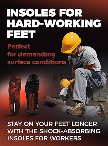 Miniatura 5 de Plantillas para botas de trabajo para hombres y mujeres, soporte de arco bajo, alivio eficaz del dolor de pies, plantillas ortopédicas cómodas