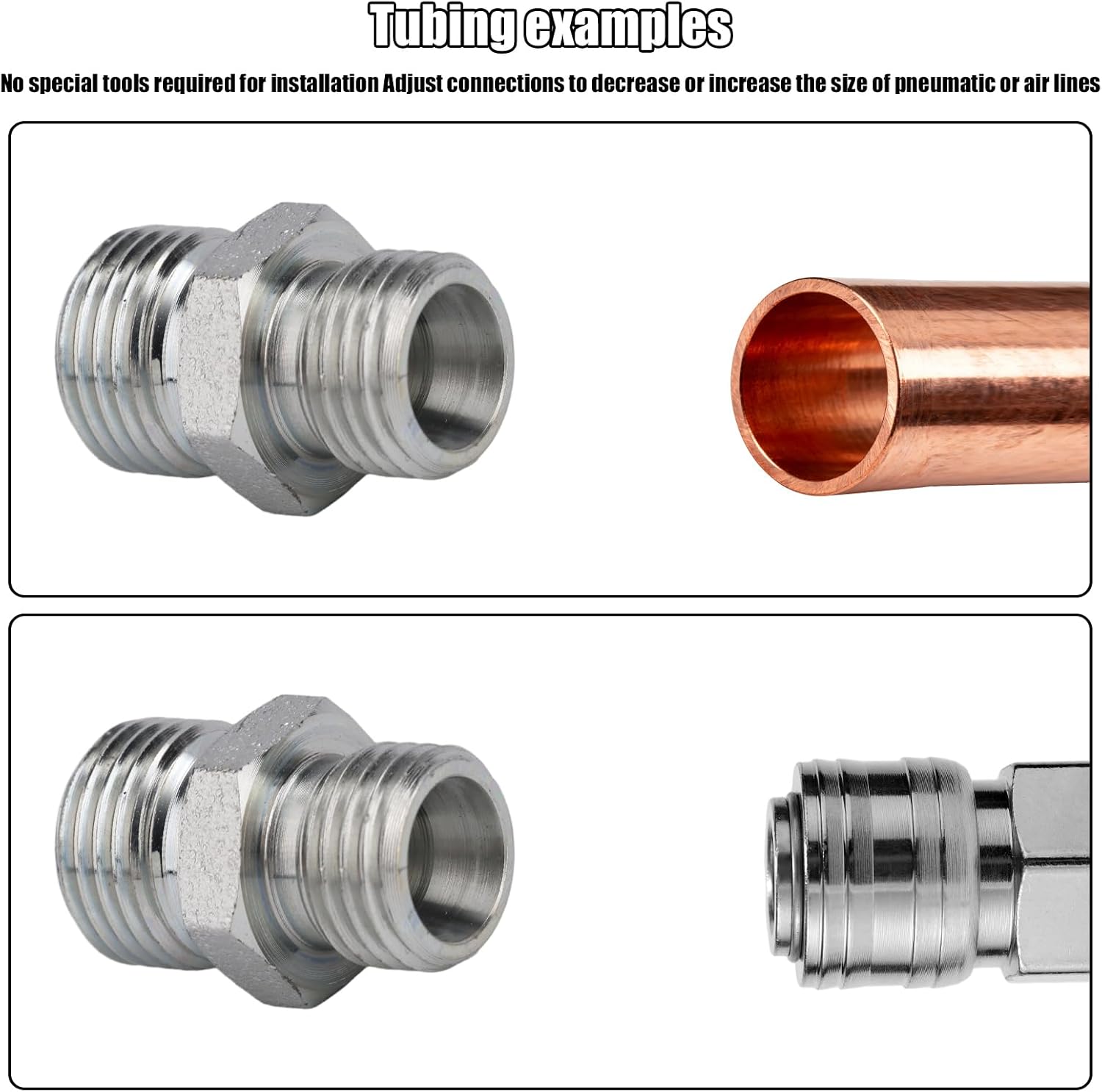 2pcs M14 to M16 Hydraulic Adapter Fittings, Carbon Steel Threaded Connector