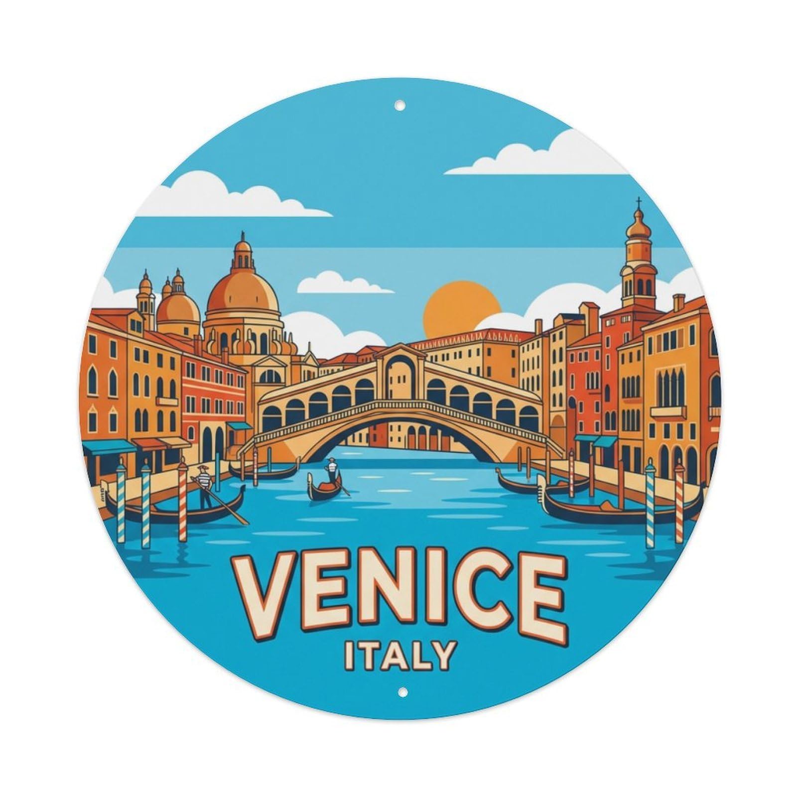 Galvaxio Style Retro Travel Italy Venice Metal Tin Sign