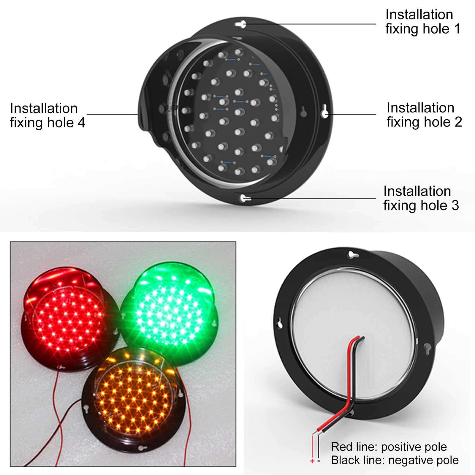 Sygnalizator Świetlny LED, Światło Ostrzegawcze Montowane na Ścianie, Światło Stopu na Rampie Załadunkowej, Wodoodporny Sygnalizator Bezpieczeństwa 12-24V(White,100mm/4in)