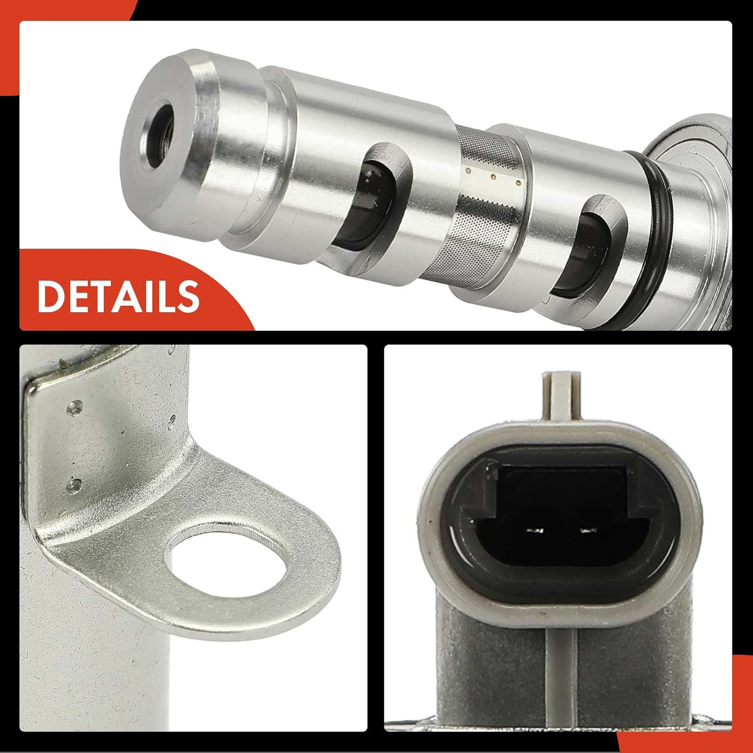 A-Premium 2-PC Left and Right Engine Variable Valve Timing (VVT) Solenoid Compatible with Hyundai Santa Fe 2006-2009 & Kia Optima/Magentis 2006-2010, Rondo 2007-2010, 2.7L