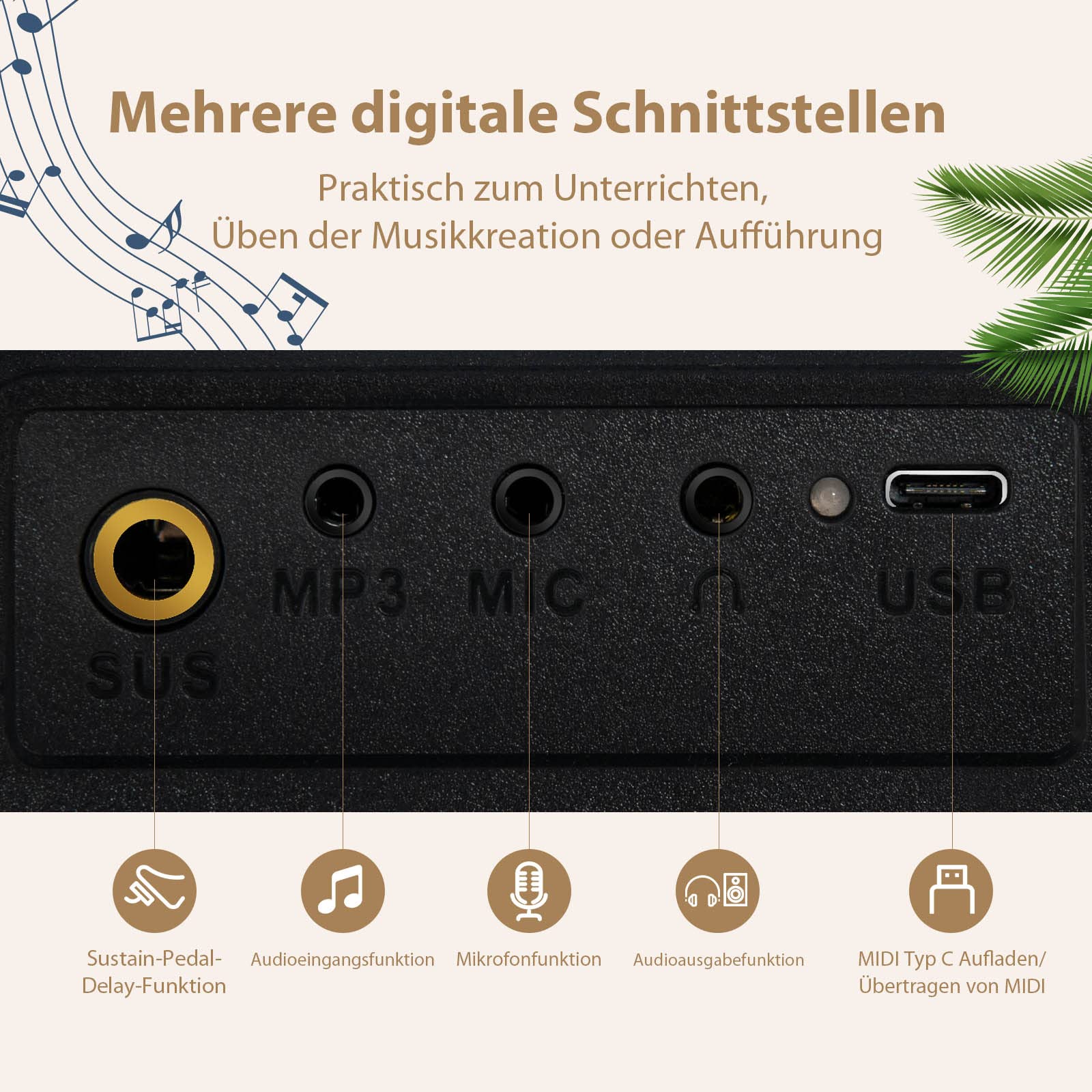 COSTWAY 88 klawiatur na pianinie elektrycznym, cyfrowa klawiatura przenośna (128 rytmów, 128 dźwięków i 20 demo), zestaw instrumentów muzycznych dla dzieci i dorosłych