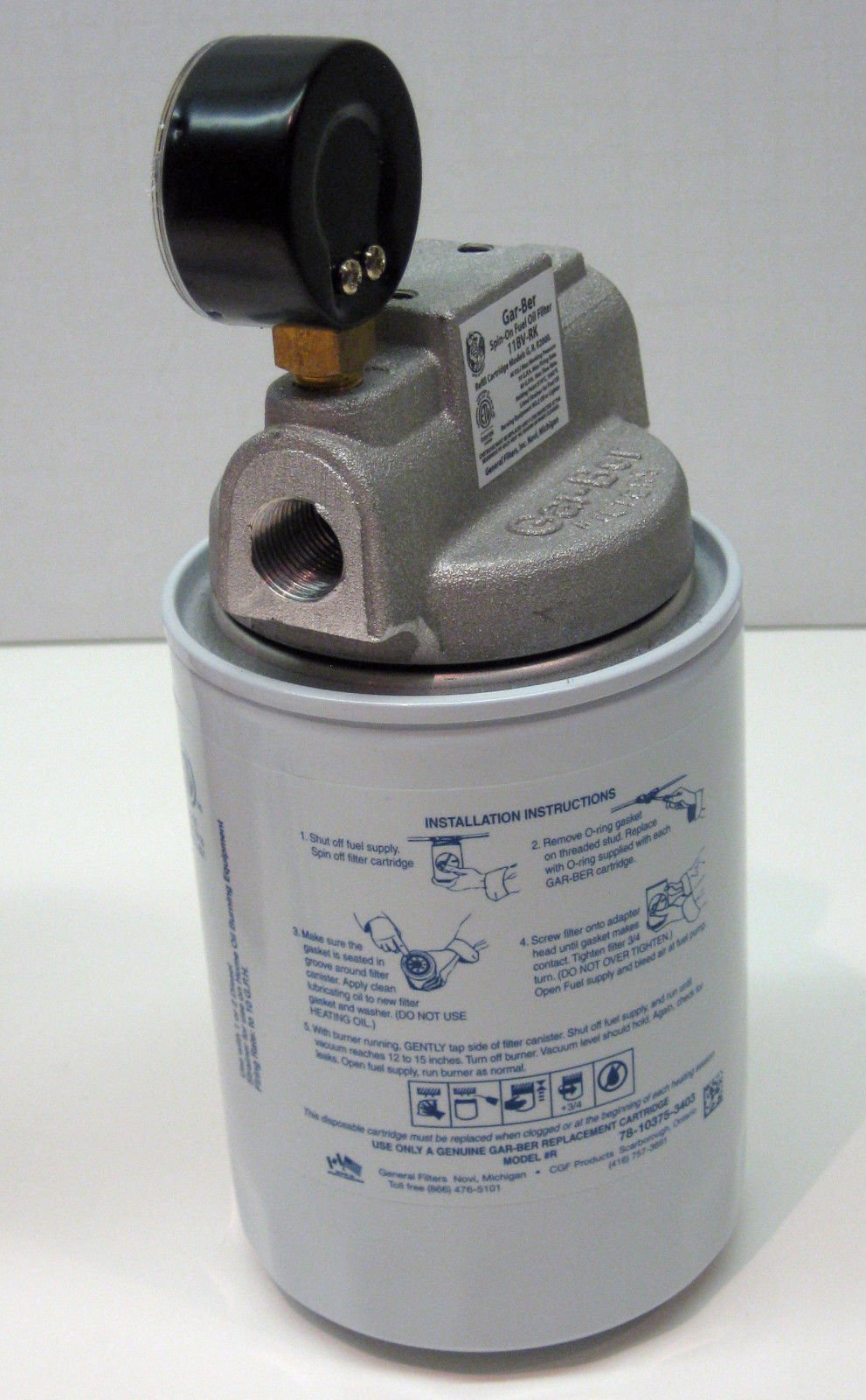 Amazon.com: General Oil 1603 11BV-RK Gar-Ber Spin-On Fuel Oil Filter :  Automotive
