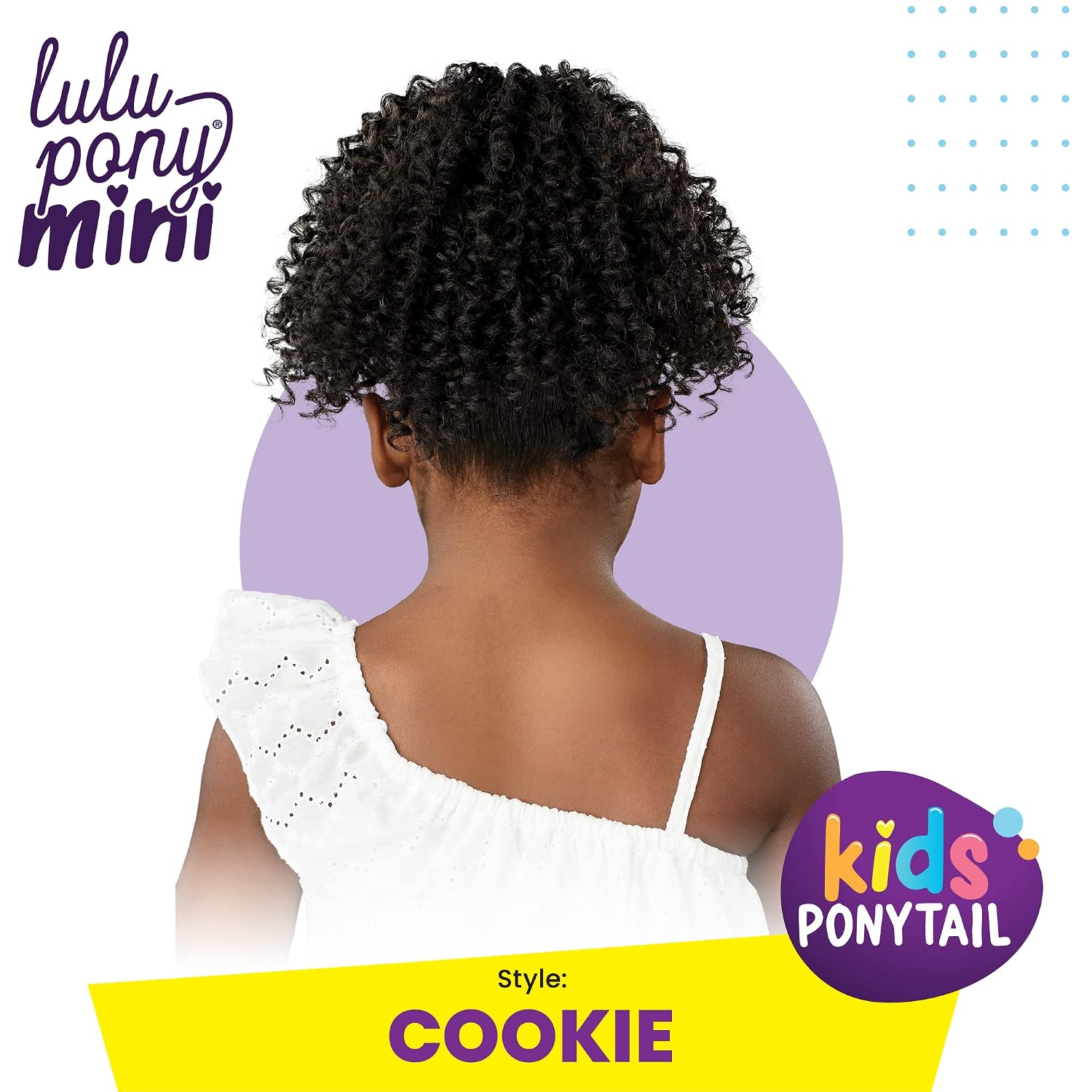 Sensationnel Lulupony mini - cookie ponytail drawstring for kids synthetic pony up do wig piece (1 JETBLACK)