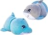 ألعاب جالوت Flip-a-Zoo Mushmillows: Shark & Dolphin | اللعبة التي تقلب لك! | 2 في 1 Super Squeezable، Squashy Pals | 15 بوصة Reversible Plush