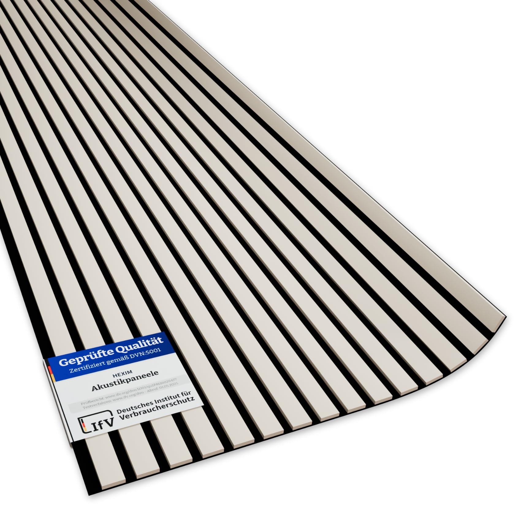 AKUSTIKO Colour Akustikpaneele 4 Stück 280x60cm einfarbig & seidenmatte Oberfläche - flexible MDF-Lamellenwand auf Filz - Design Akzente Unifarben (6.72m² Satin Sheet)