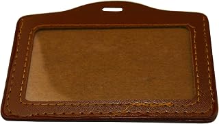 Fenggtonqii - Soporte para tarjetas de identificación (86 mm x 54 mm, 20 unidades), color marrón