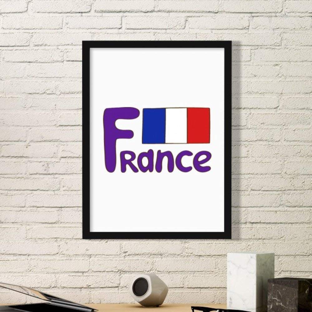 Cadre photo drapeau France en bois noir, le cadeau idéal pour décoration