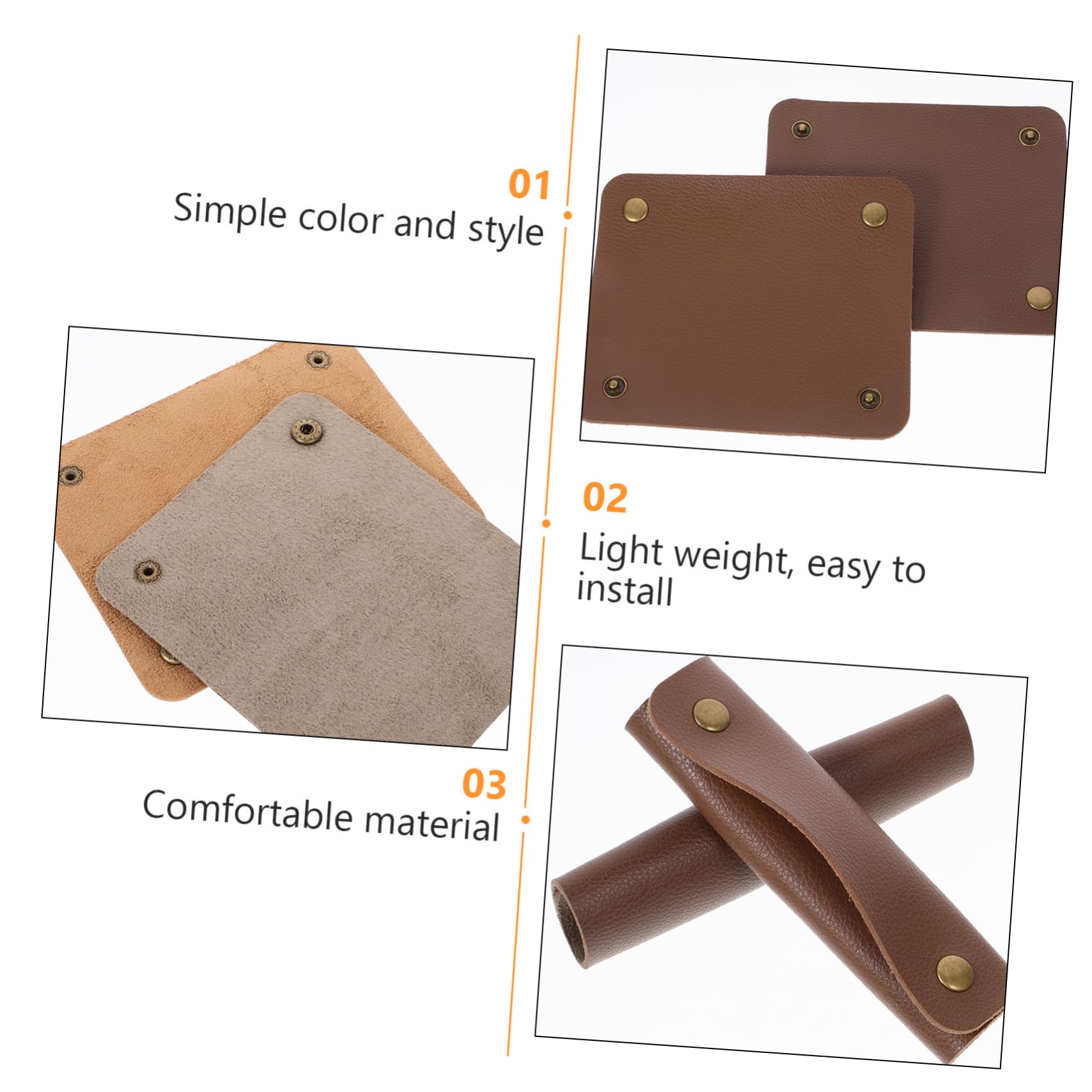 20 STK Handschlaufe für Gepäck Griffhüllen für Handtaschen Griffhüllen für Gepäckkoffer Koffergriffbezug Gepäckgriffabdeckung Handgriffschützer Koffergriffhülse PU-Leder