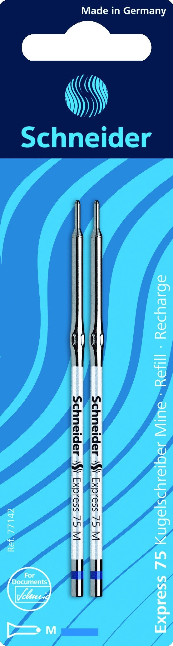 Schneider Express 75, Schreibgeräte Ballpoint Pen Indelible M Blue Twin Blister Pack