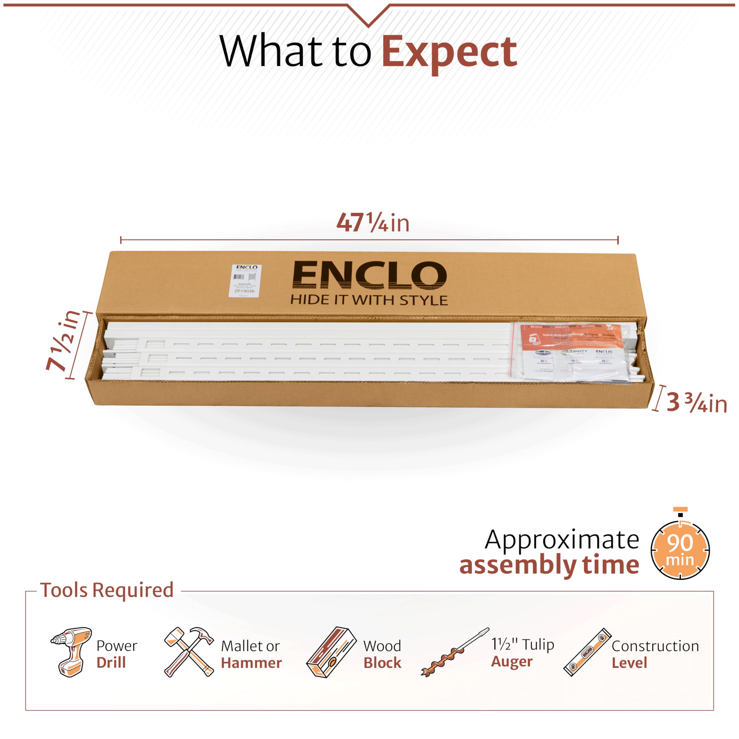 Enclo Huntersville Privacy Screen 2pk, White Vinyl DIY No Dig Kit — Amazon image 8