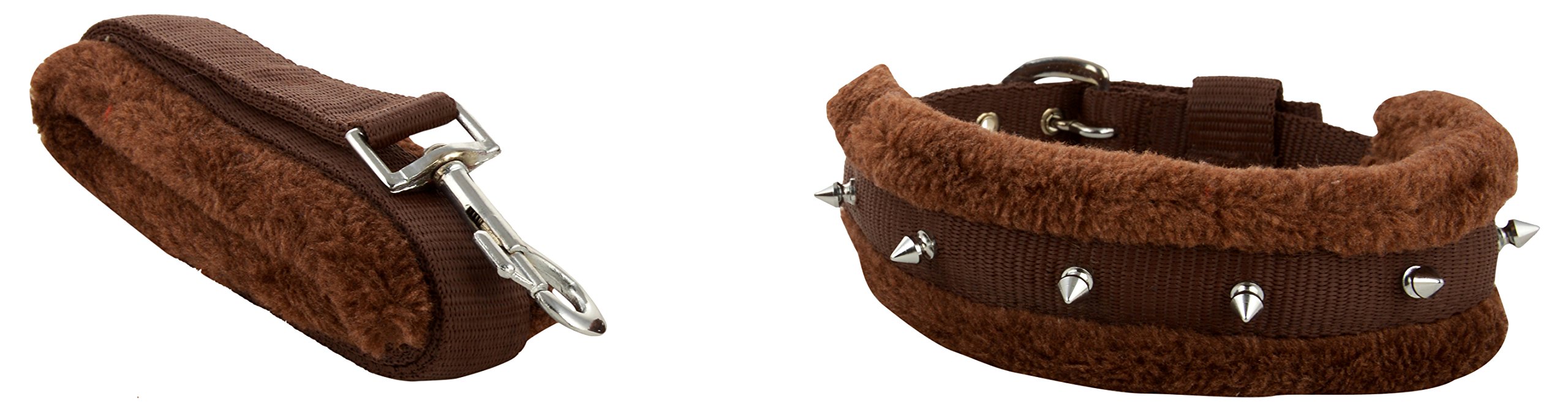 Skora Nylon Brown 1 inch Fur Collar & Leash (Medium, Brown) (B072HN9BG4) Amazon Price History, Amazon Price Tracker