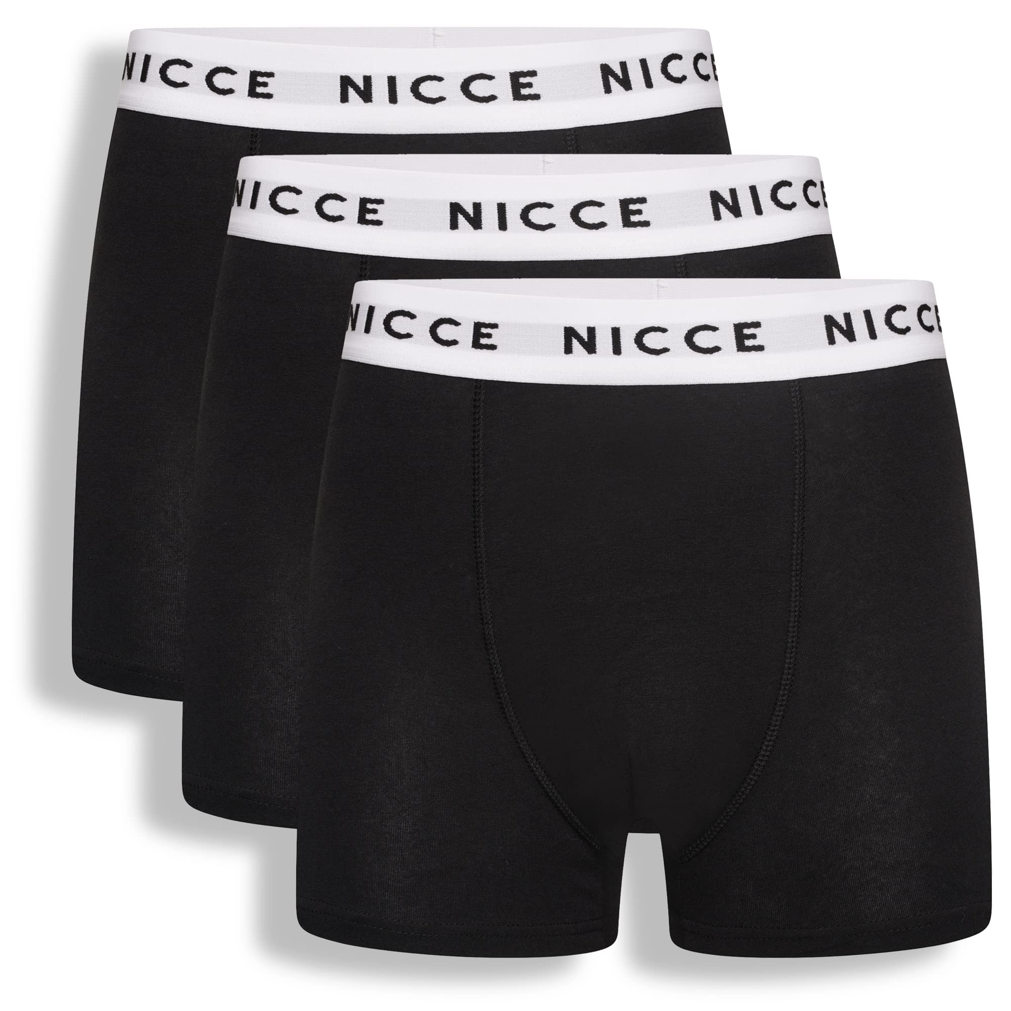 Nicce Men's Black 3 Pack Boxers Wisbor | - L
