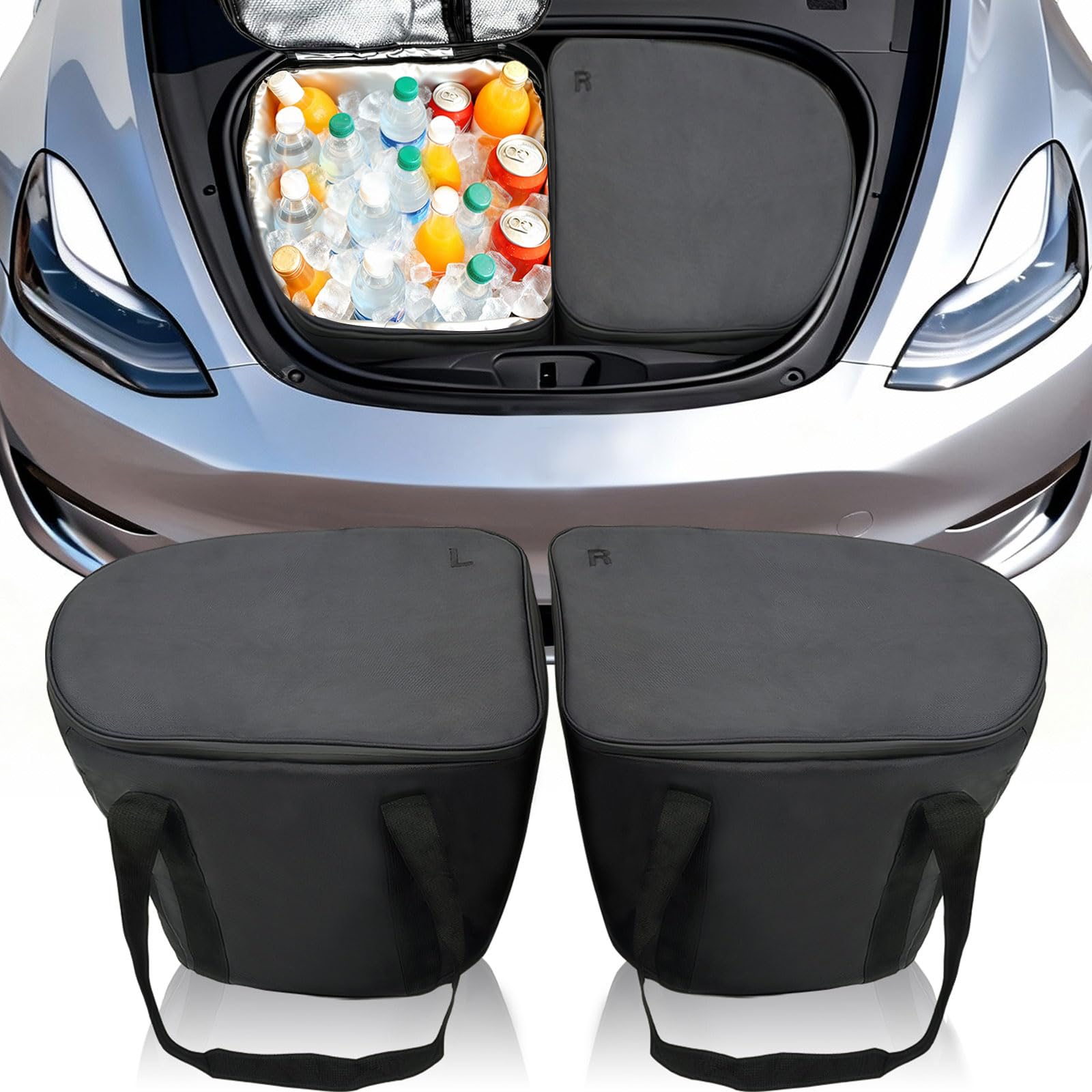 Tesvolution Frunk Organizer Tesla Model Y - Poches Isothermes Refroidissement 2021-2025