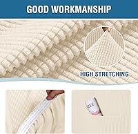 Vista 224 de H.VERSAILTEX Multi-Pieces Sofa Covers Stretch Couch Covers Form Fitted Seats and Back Cushions Covers