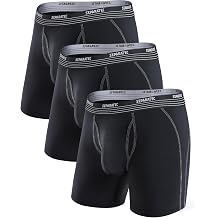 Separatec Mens Underwear with Pouch for balls Anti Chafing Underwear Men Athletic Sport Performance Long Boxer Briefs 3 Pack