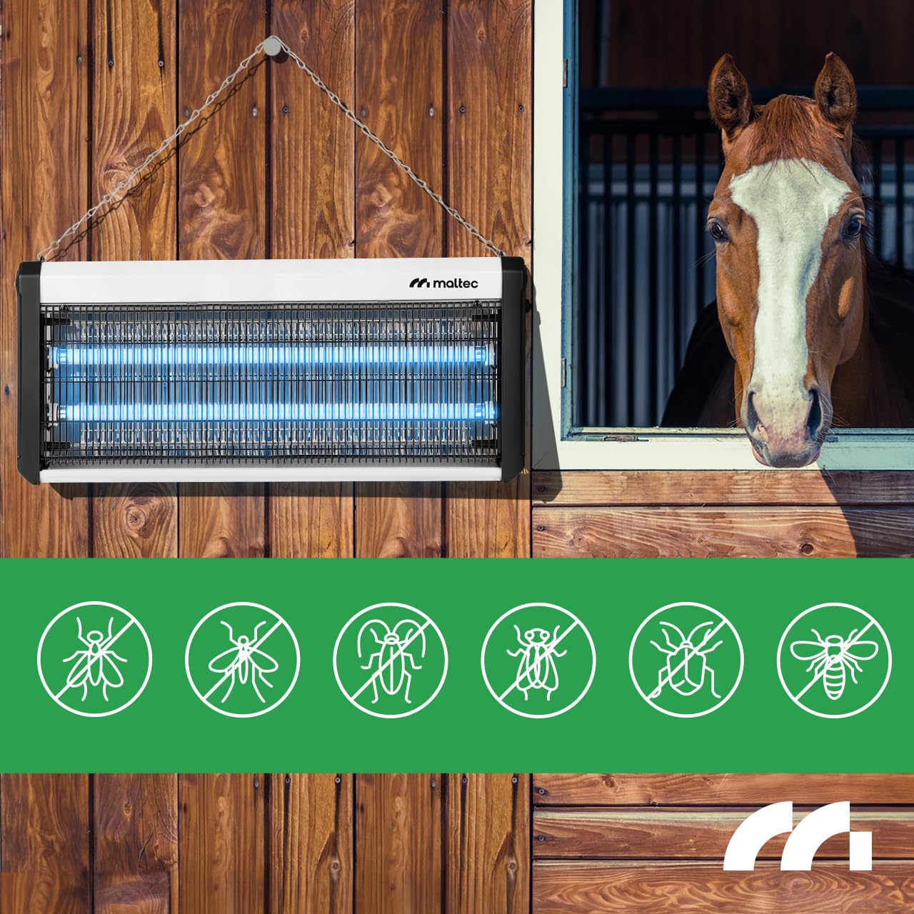 MalTec MasterKiller elektryczna pułapka na owady, 40 W, UV, lampa przeciw komarom