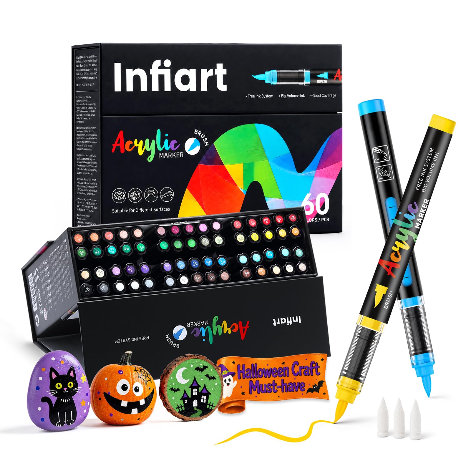 Infiart アクリルマーカー 240色セット 直液式 カラーペン Amazon | Infiart 直液式 アクリルマーカー セット イラストマーカー