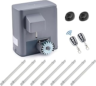 CO-Z Schiebetorantrieb Set 600kg 280W Elektrischer Torantrieb für Schiebetore bis 12,2m, Hoftorantrieb <56dB Geräuscharm, inkl. 2 Fernbedienungen & 2 Entriegelungsschlüssel, IP44 Wasserdicht