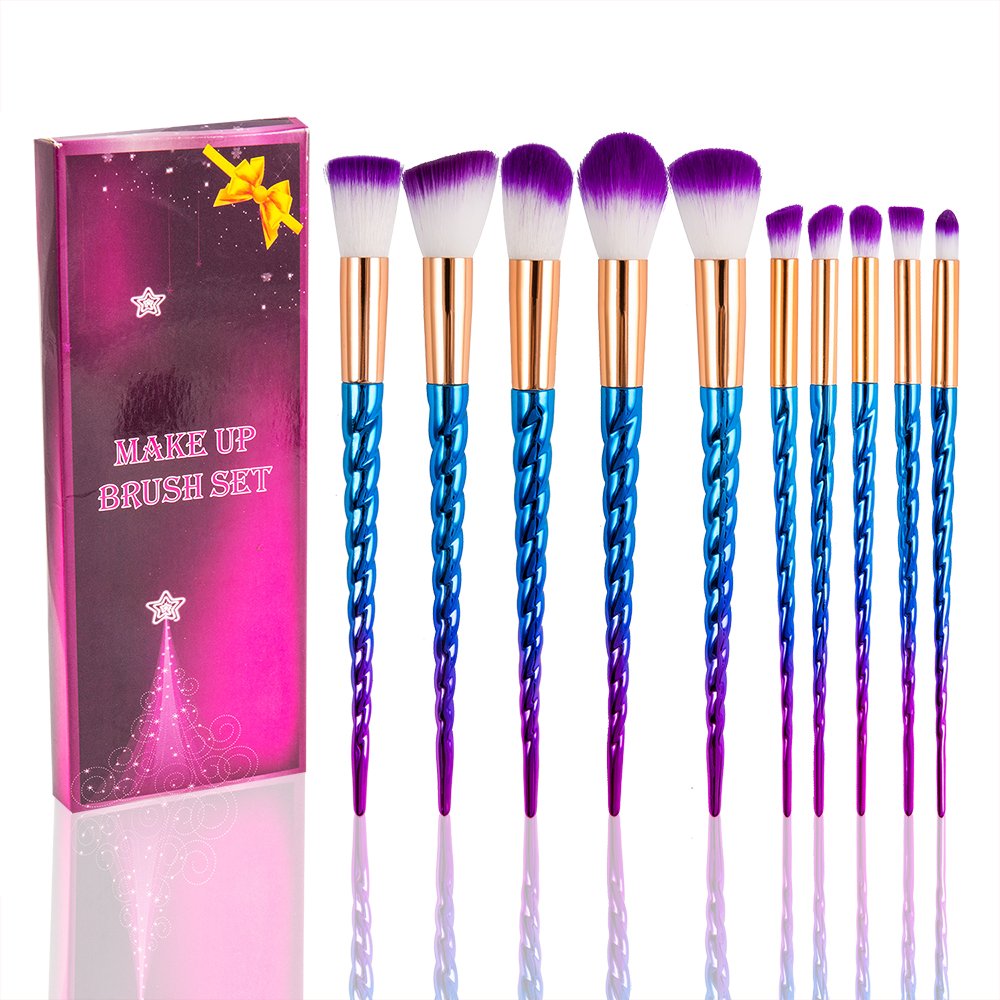 Kabuki Makeup Brush Set SONGQEE 10PCS Premium Synthetic