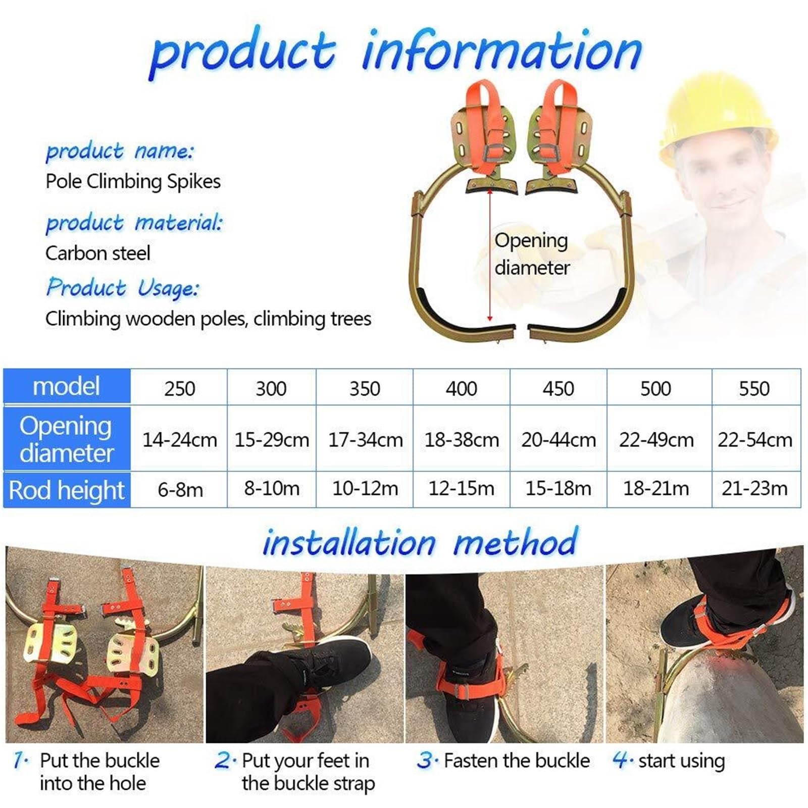 Kit profesional de escalada de árboles, picos de acero inoxidable y cinturón de seguridad cómodo para arboristas y entusiastas del aire libre, asegurando seguridad y eficiencia en el cuidado de